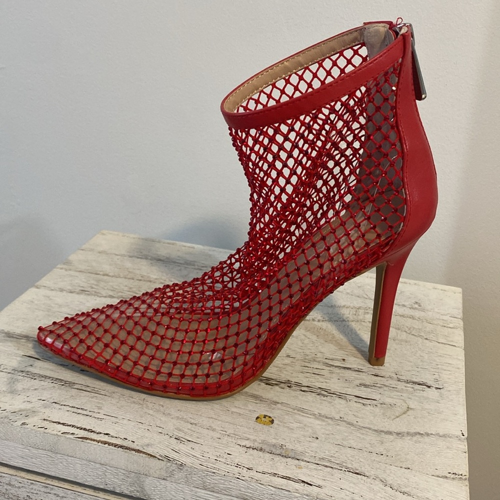 Charles David Mesh Red Heels